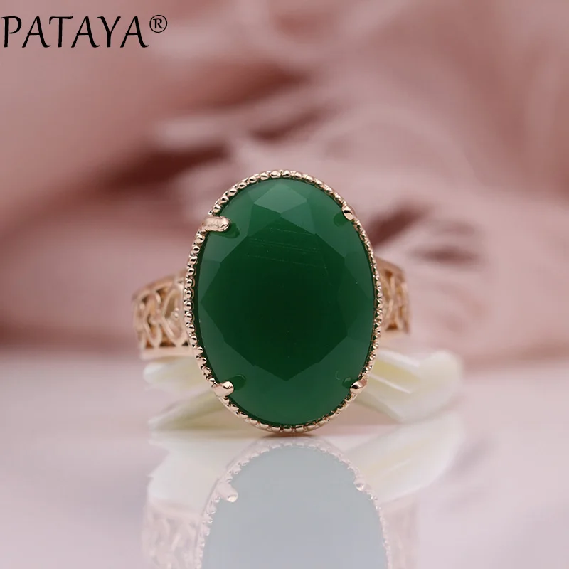 Кольца PATAYA Овальные турмалиновые Роскошные для женщин свадьбы вечеринки модные