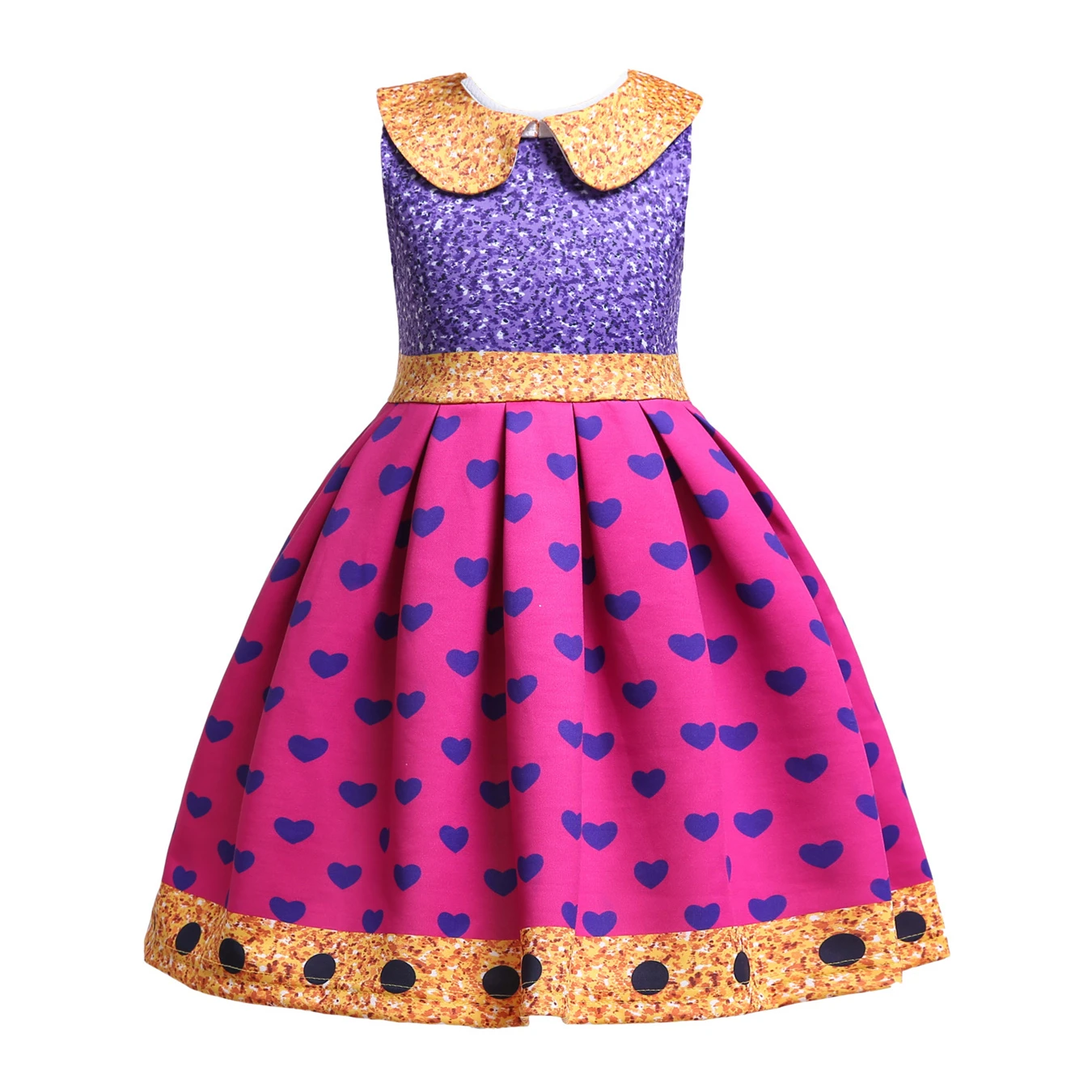 

Little Girls Party Princess Dress Anna Elsa Kids Printing Formal Bridesmaid Wedding Birthday Christmas Carnival Ball Gown Dress