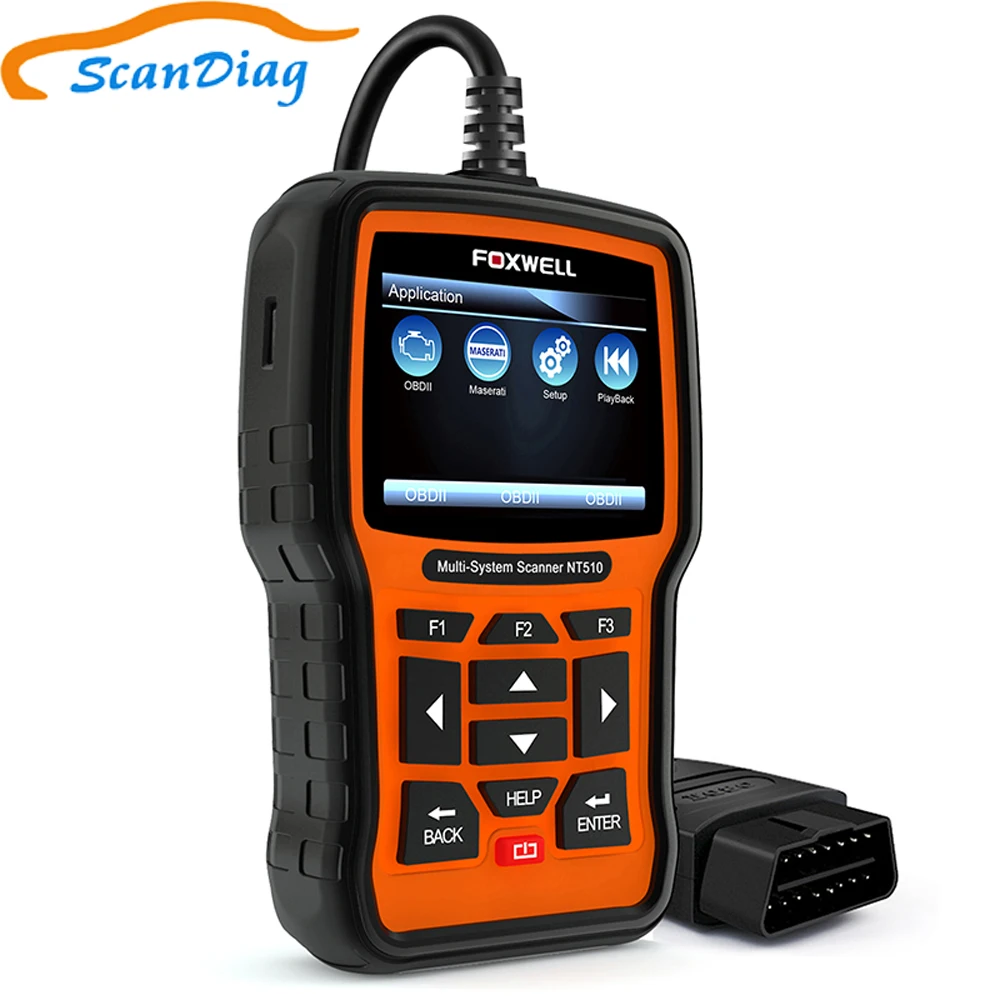 Foxwell NT510 OBD2 автомобильный диагностический инструмент для Maserati Porsche forBMW forBenz ABS SRS