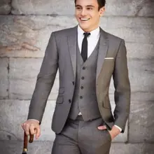 Серый Sharkskin костюм на заказ жениха серые двухцветные тканые свадебные костюмы для мужчин, на заказ винтажное серое пальто серый свадебный смокинг