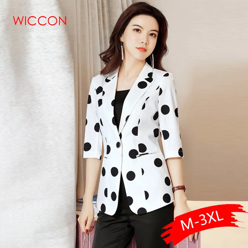 

2019 Women Suits Jacket Elegant Ladies Autumn Spring New Long Sleeve Single Button Work Blazer Suits Coat Plus Size