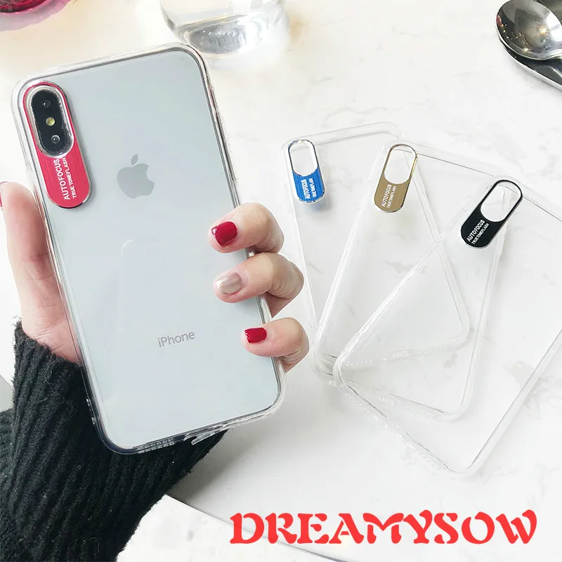 

For iPhone X XS Max XR 8 7 Simple Plain TPU Phone Case Hard PC Back Cover For iPhone 5 5S SE 7 8 6 6S Plus Metal Protective Case