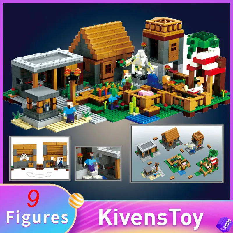 

The Village Set 18008 LELE 79351 79288 Games Building Block Brick Toy Compatible LegoINGly 21128 Minecrafted My World 1673pcs