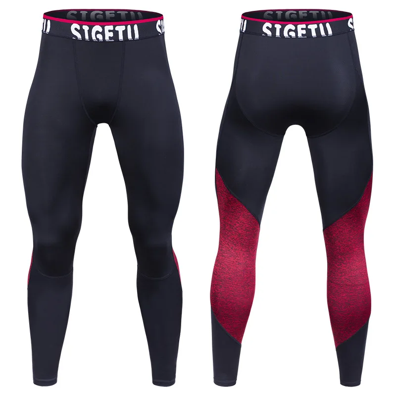 Дизайн мужские брюки спортивные капри брюки фитнес-тренинг Excersice обтягивающие штаны компрессионные штаны Размер M-4XL 25wy - Цвет: 01