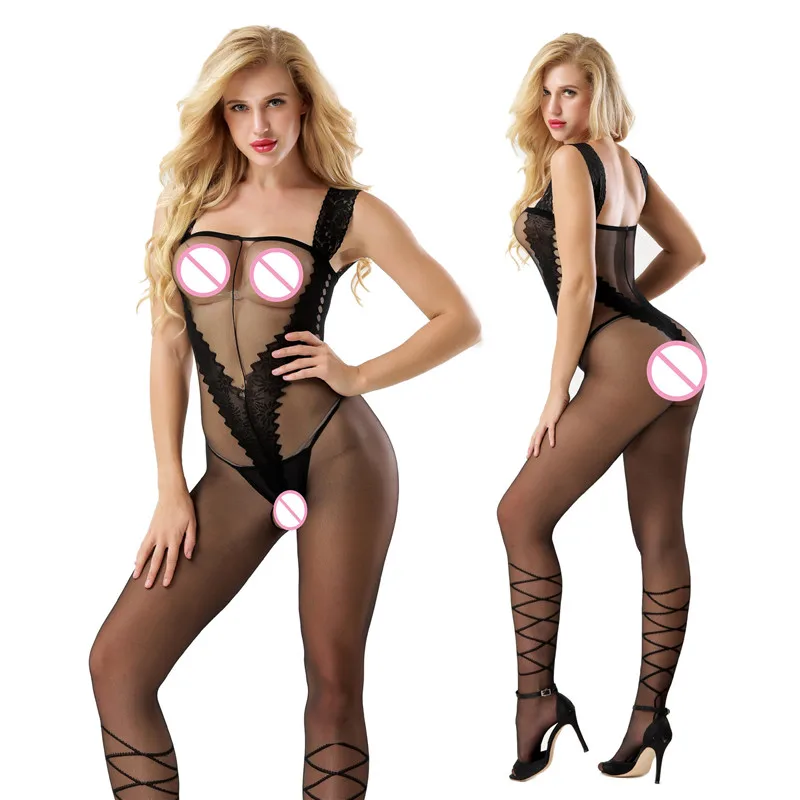 

Mesh Women's Tights Sexy Lingerie open crotch Net Skull Stretch Pantyhose elastic Stockings Tights Ladies fishnet Thigh Black