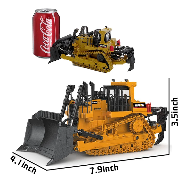 Гусеничный бульдозер модель литой под давлением гусеничный инженерный трек автомобиль Высокая коллекция моделирования металлическая игрушка для детей autos a escala