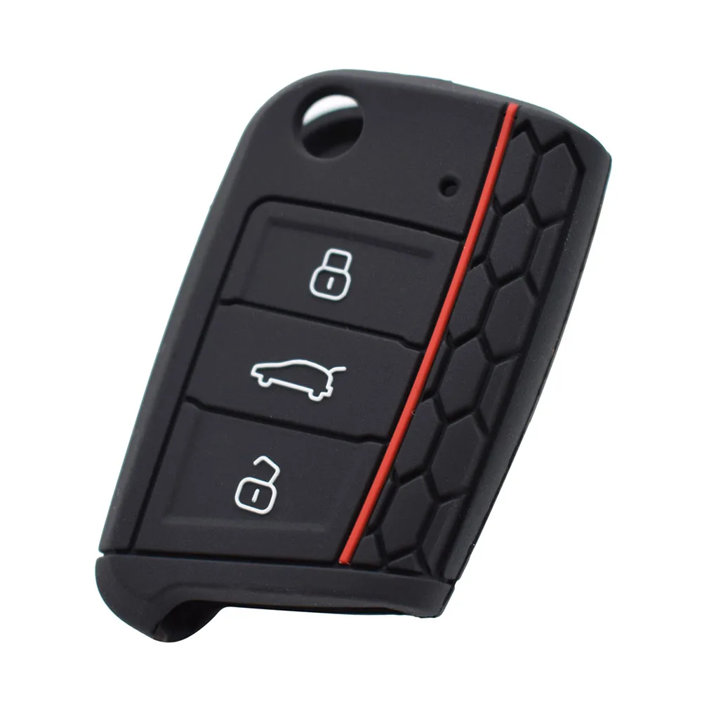 Силиконовый чехол с дистанционным управлением для Skoda Fabia Octavia Kodiaq Karoq VW Polo Golf Tiguan