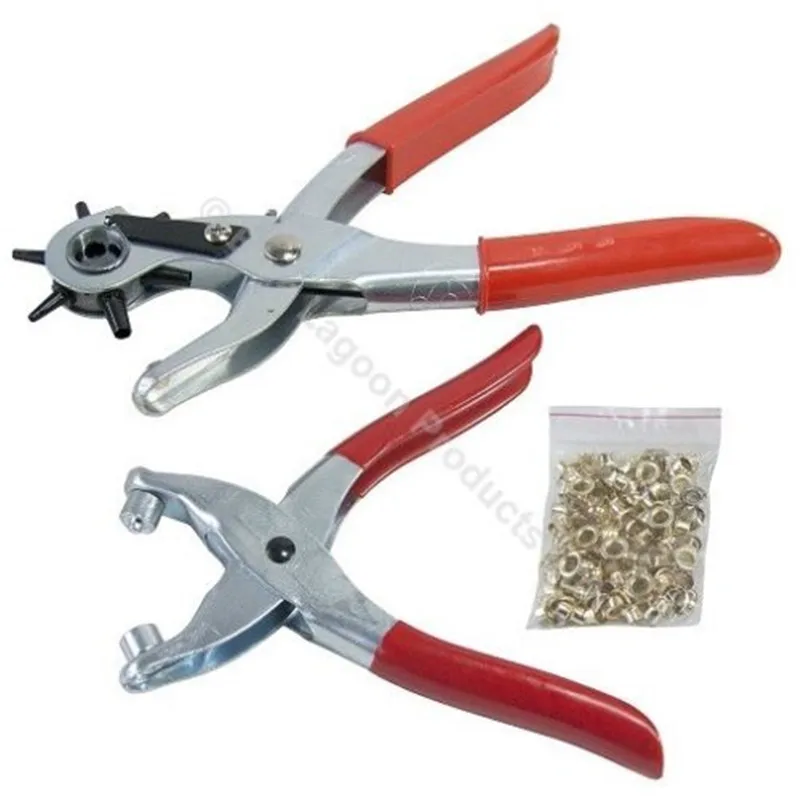

9" Leather Belt Punch & Eyelet Plier Set Heavy Duty Plastic Puncher Grommet Hole TL-99