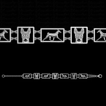 

Basenji square frames Bracelet Pet dog Jewelry free ship--12Pcs/Lot