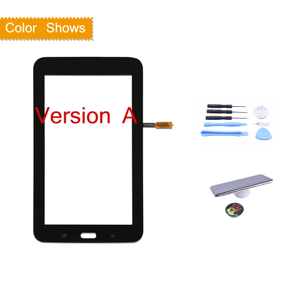 Для Samsung Galaxy Tab 3 LITE 7,0 SM-T113 T113 T113NU T114 сенсорный экран дигитайзер Передняя стеклянная панель сенсорный экран без ЖК-дисплея - Цвет: A black with gift