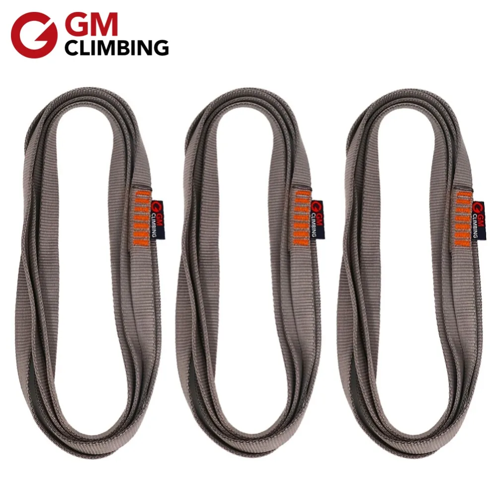 3pcs Climbing Sling 22kN Nylon Bearing Strap Reinforce Rope Belt CE  UIAA 60cm  120cm Arborist Rappelling