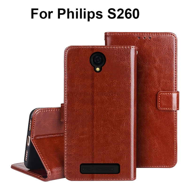 

2019 New Arrival 2 Styles Phone Case for Philips S260 Flip Case Cover mobile phone Fundas For Philips S260 Wallet Case Coque