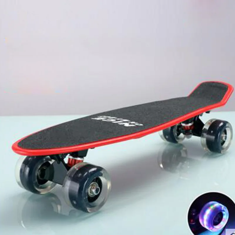 Рыбка пластина из четырех колесный скейтборд начинающих для взрослых и детей Молодежные скутеры