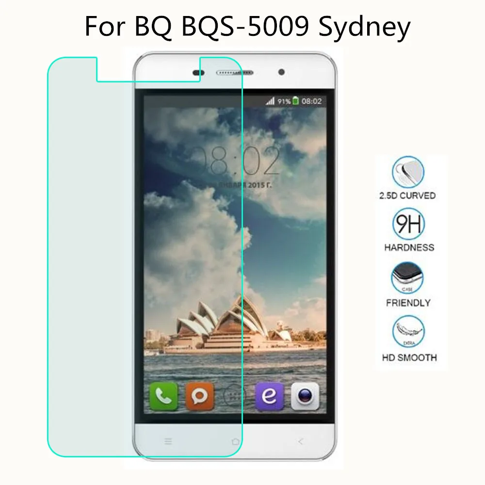 

New Screen Protector Glass phone For BQ BQS-5009 Sydney phone Tempered Glass SmartPhone Front Film Protective Screen Cover