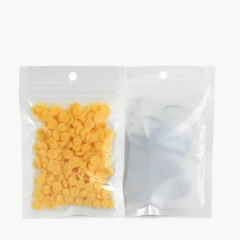 

Ferimo 100pcs New white pearl film translucent Ziplock bag food hair accessories underwear socks clothing bag self-styled pocket