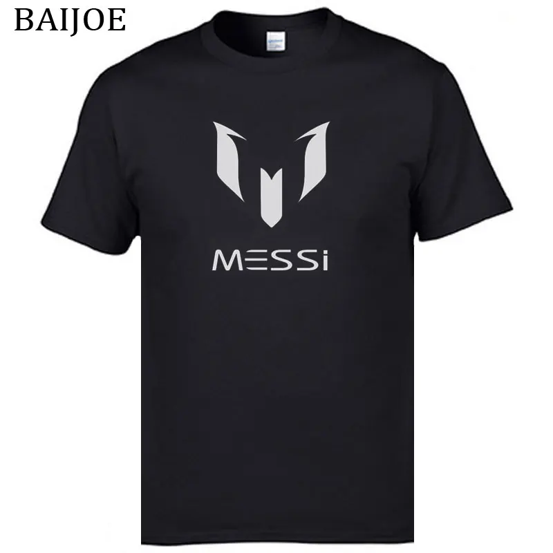Футболка BAIJOE мужская с Месси в Барселоне повседневная хлопковая тенниска