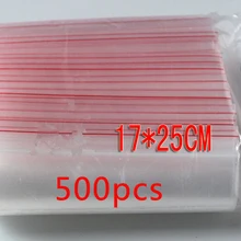 500 шт 17x25 см прозрачная дорожная пластиковая сумка подарок упаковка сумка для ожерелья/ювелирных изделий маленький Ziplock Прозрачные сумки для самостоятельной печати pe diy