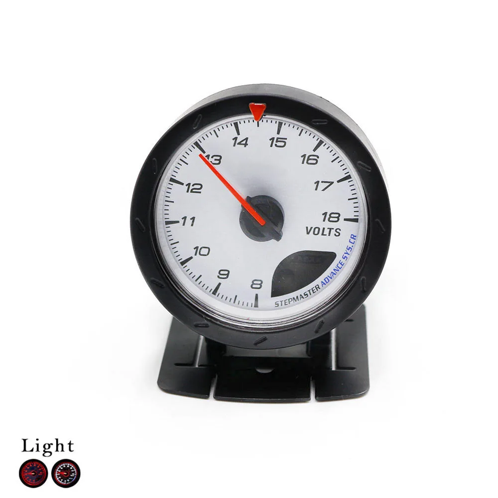 CNSPEED 2.5'' 60mm Voltmeter White Face Volt Voltage Gauge With Red