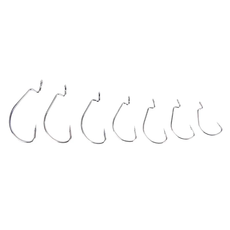 

10pcs Carbon Steel Fishing Hooks Jig Crank Big Bass Hook Lead Jig Head Crank Barbed Hook for Soft Fishing Lure