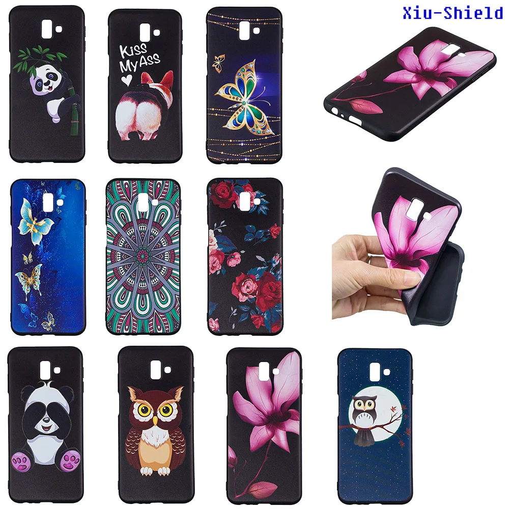 for Samsung sm-j610fn J6+ J6 Prime SM-J610FN/DS case Galaxy Plus 2018 SM-J610F sm-J610G Phone 3D relief Cover |