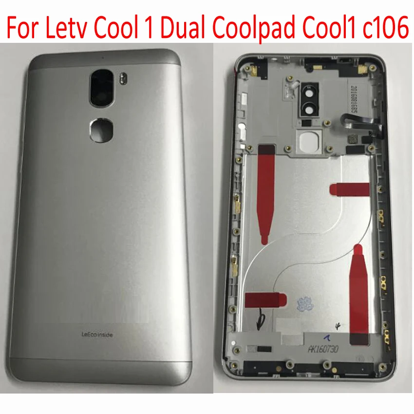 

Original New For Letv Cool 1 Dual Coolpad Cool1 c106 Back Battery Cover + Camera Lens Power Volume Button Rear Housing Door Case