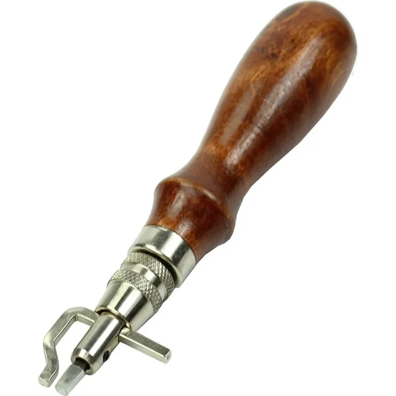 

1 Set 5 in 1 Pro Leathercraft Adjustable Stitching and Groover Crease Leather Groove Gouge DIY Tool