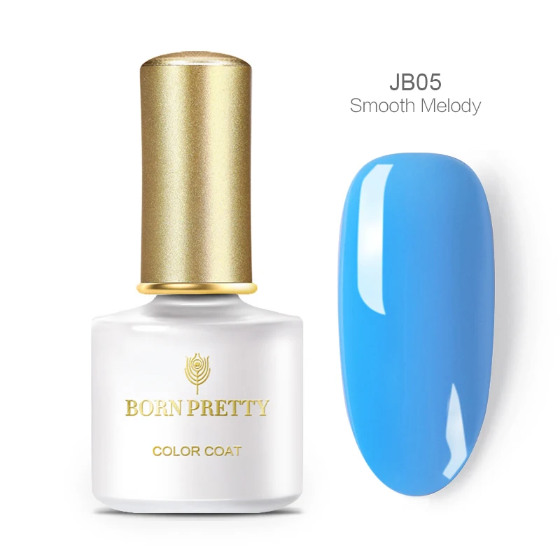Серия BORN PRETTY Blue Гель-лак для ногтей чистый цвет для ногтей отмачиваемый УФ-Гель-лак для ногтей 6 мл Гель-лак 58 цветов - Цвет: BP-JB05