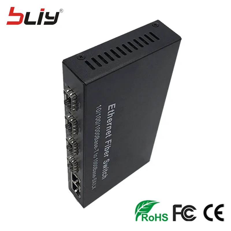 Горячие gigabit sfp волокна порт media converter 4 порта RJ45 3 4G3E ethernet волоконно оптических