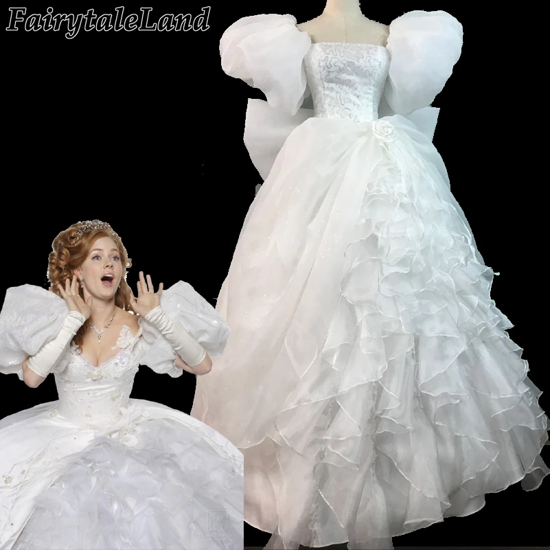 Карнавальный костюм принцессы Жизель для взрослых женщин, костюмы на Хэллоуин, белые вечерние платья, нарядное платье Жизели на заказ