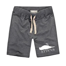 Harajuku Styles ATTICUS Dead Логотип в виде птицы, Креативные мужские шорты с принтом удобные шорты летние мужские повседневные шорты-бермуды Masculina