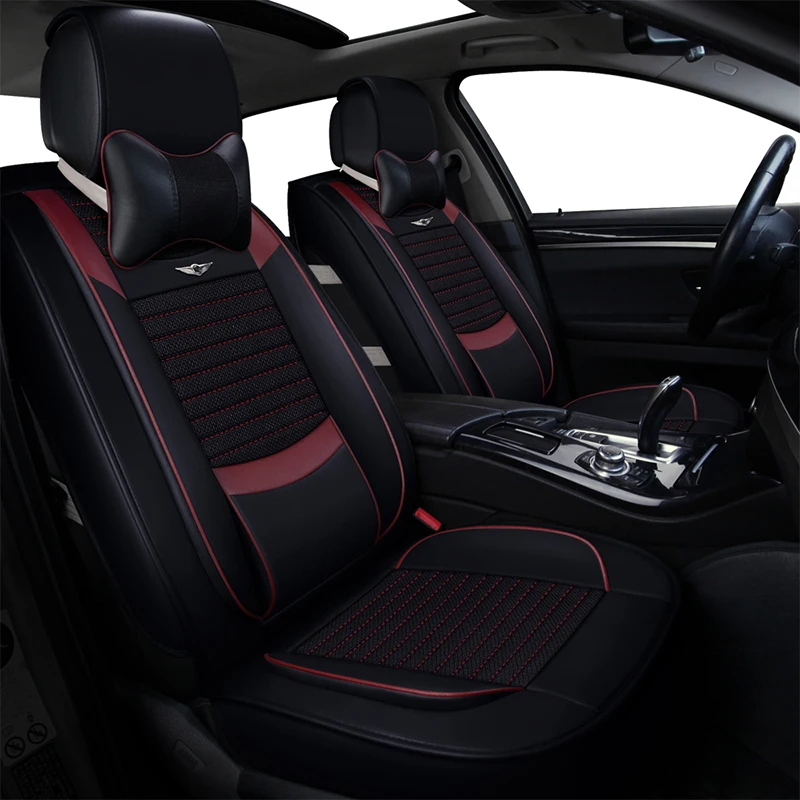 

Deluxe PU Leather front & back Auto Universal Car Seat Covers Automotive Seat Covers for Audi a3 a4 b6 b8 a6 a5 q7 waterproof