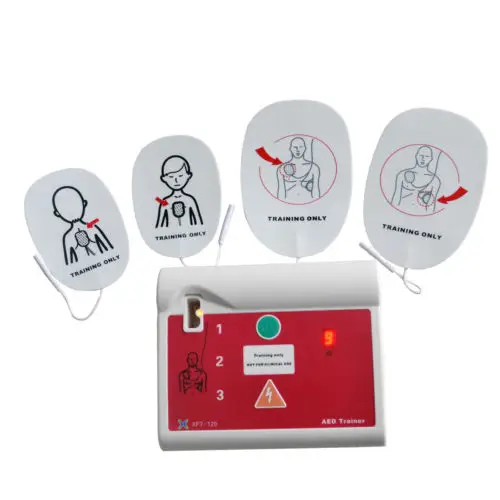 Automatic External Defibrillator Monitor For Emergency CPR AED First Aid Practice Trainer  In English&American Accent Portuguese