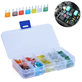 

Mayitr 100pcs/box Multicolor Mini Blade Fuse Assorted 5 7.5 10 15 20 25 30 Amp Car Auto Small Size Low Fuse