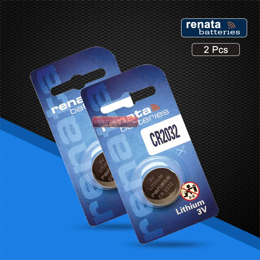 2 шт. литий ионные батарейки для часов CR2032 Renata|Часовые батарейки| |