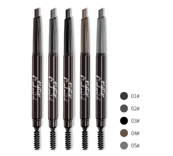 

Waterproof Eyebrow Pencils Dark Brown Black Double-end Eyes Makeup Eye Brow Pen With Brush Cosmetic / by dhl 1000pcs