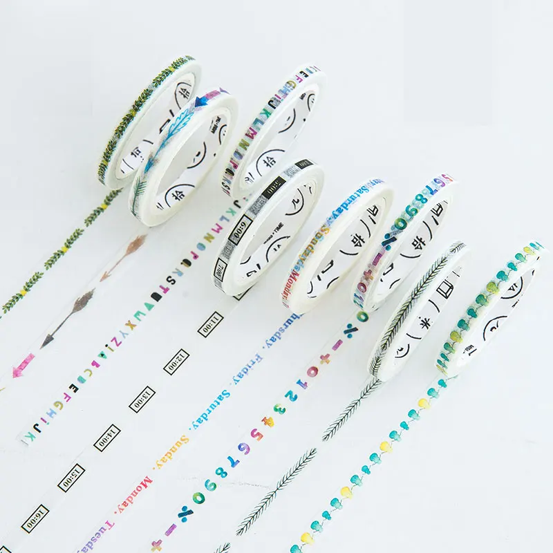 

Kawaii washi tape 0.5cm*7m DIY decoration tape scrapbooking planner masking tape office adhesive tape label sticker stationery