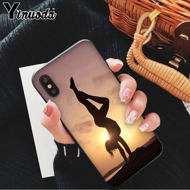 Yinuoda Девушка Йога DIY Роскошный Высокий протектор на конце чехол для iPhone 5 5Sx 6 7 7plus 8