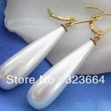 Лидер продаж! Длинные Красивые с белыми жемчужинами серьги в форме капли