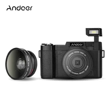 Andoer-cámara de vídeo Digital CDR2, 1080P, 15fps, Full HD, 24MP, 4X linterna, DV, antivibración, 24MP, lente gran angular