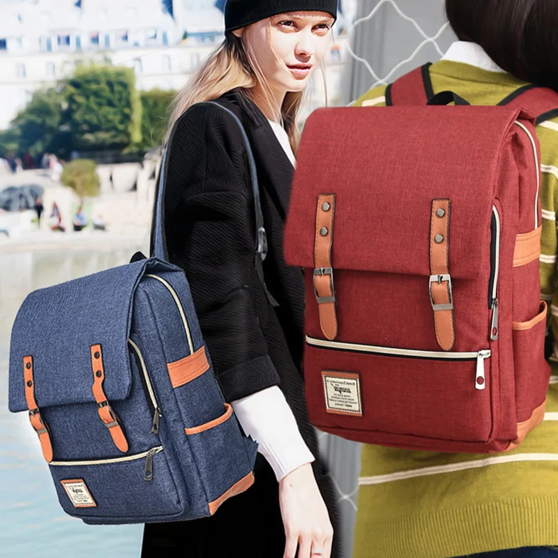 Fashion Laptop Backpack Women Bags Men Travel vacancy Backpacks Retro Casual Bag School Bags For Teenager