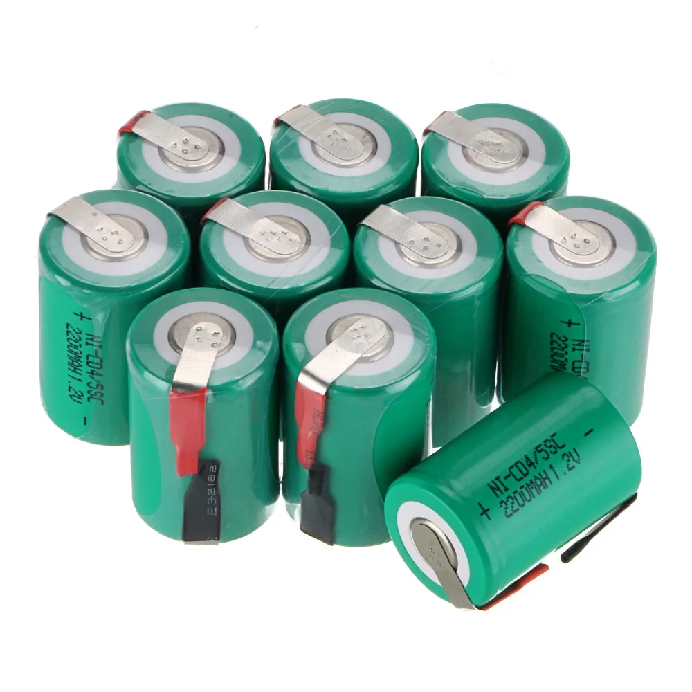 2-16 шт Anmas Power Green 1,2 V 4/5 SC Sub C 2200mAh Ni-CD nicd Sub C аккумуляторные батареи