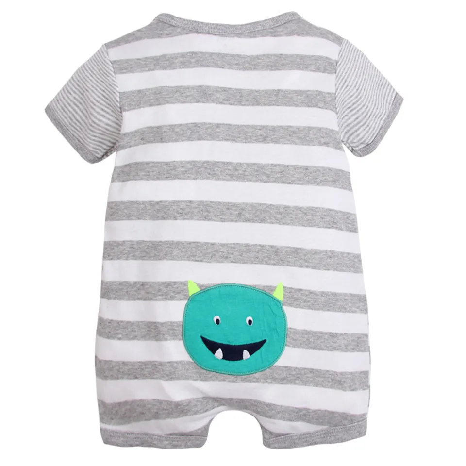 Marcas de Verão Macacões de Algodão Bebê dos Desenhos Roupas de Bebê para Meninas Meninas dos Meninos Conjuntos de Roupas Bebê Recém-nascido Macacão Animados Manga Curta Infantil dos Meninos 11 curta dos desenhos animados algodão macacões bebê