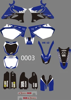 

4 Styles Motorcycle Graphic TEAM GRAPHICS BACKGROUNDS DECALS STICKERS FOR YAMAHA YZ125 YZ250 2002 2003-2014