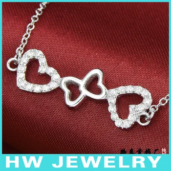 

Cute Women Gifts Top Quality Crystal Heart Necklaces Nickel Free Fashion Jewelry
