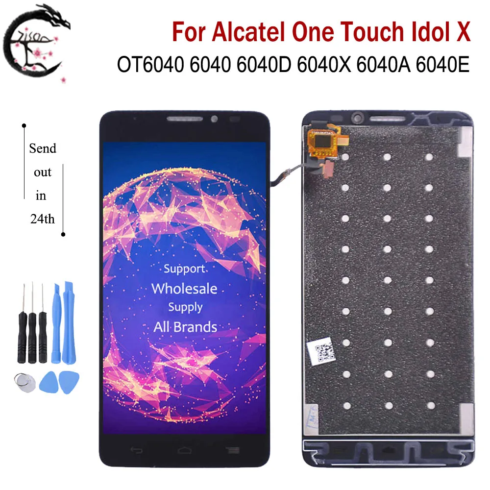 Полный ЖК дисплей для Alcatel One Touch Idol X OT6040 6040 6040D 6040X 6040A 6040E экран стекло сенсорный