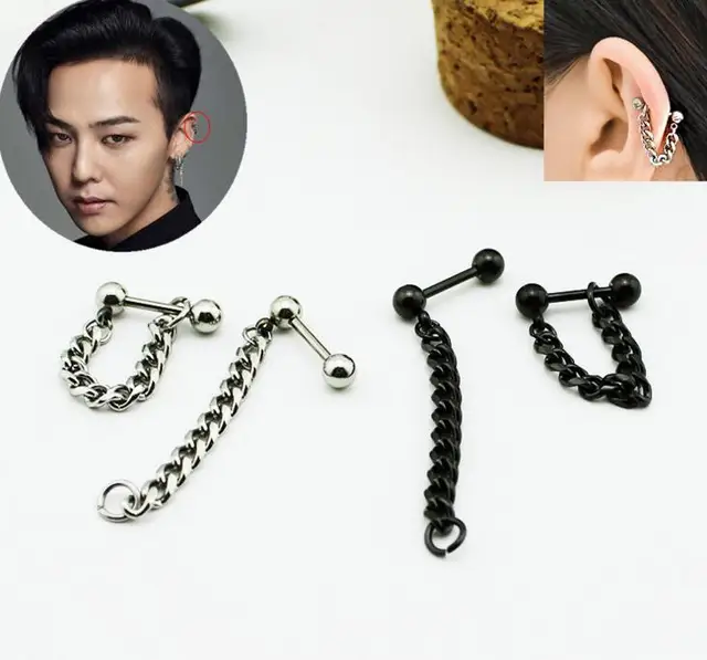 Kpop Bang Gd G Dragon Made The Full Korean Fashion Earrings Kpop Bang Gd G Dragon Made The Full Korean Fashion Earrings Jewelry Accessories For Mens