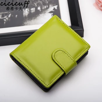

CICICUFF Genuine Leather Women Wallets Female Sheepskin Leather Card Holder Designer Coin Purse New Ladies Hasp Short Wallet