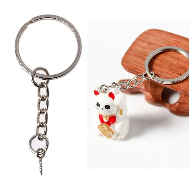 

20Pcs Screw Eye Pin Key Chains With Open Jump Ring Chain Extender Jewelry Making