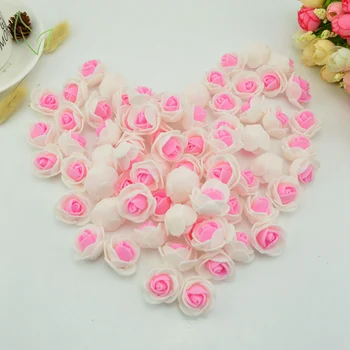 

50pcs Foam fake flower pe roses head artificial flowers cheap wedding decoration for scrapbooking gift box diy wreath Multi-use