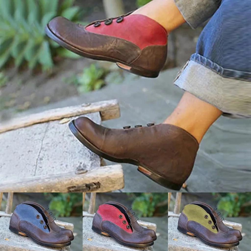 

Retro Womens Fashion Flats Non-Slip Low-heeled Roman Beach Shoes Ladies Booties Soft Bottom Comfortable Sandalias Mujer 2019